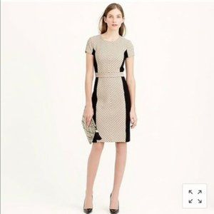 <SOLD> J.CREW chevron sheath dress Italian tweed